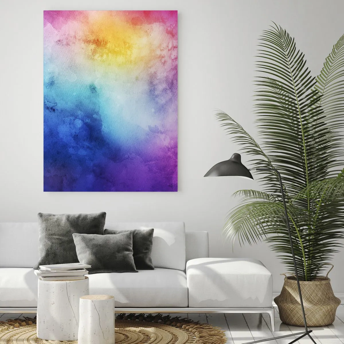 Glastavla - Bild på glas - Nästan i sjunde himlen - 50x70 cm