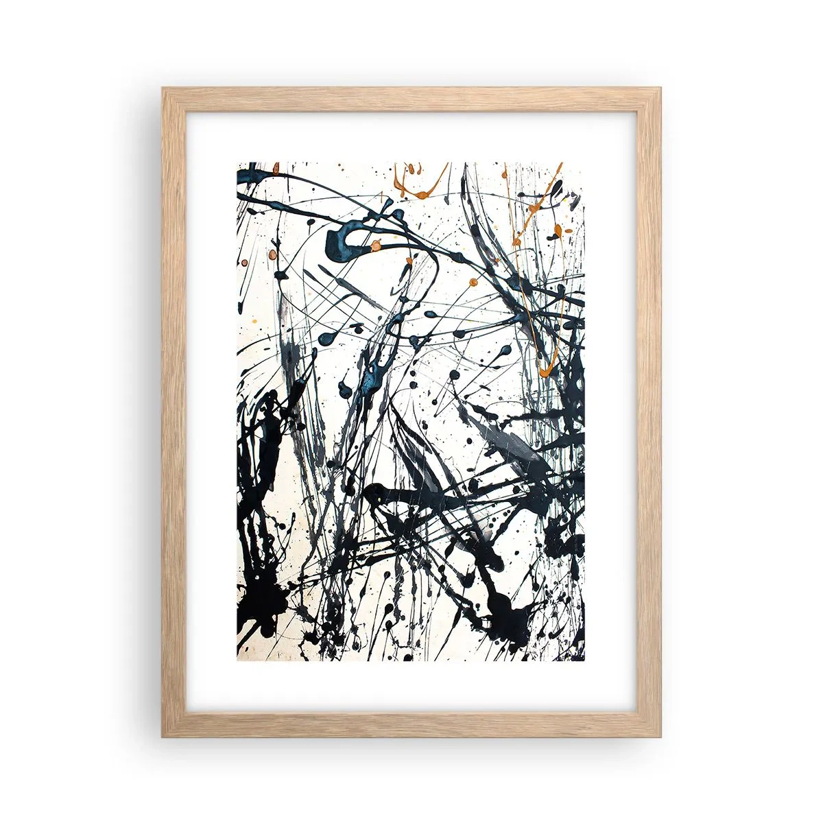 Affisch i ram av ljusek - Expressionistisk abstraktion - 30x40 cm