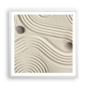 Affisch i vit ram - Värmens beröring - 60x60 cm