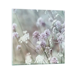 Glastavla - Bild på glas - Söta örtfiligraner - 30x30 cm