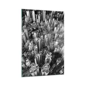 Glastavla - Bild på glas - Hela tiden högre och högre - 50x70 cm