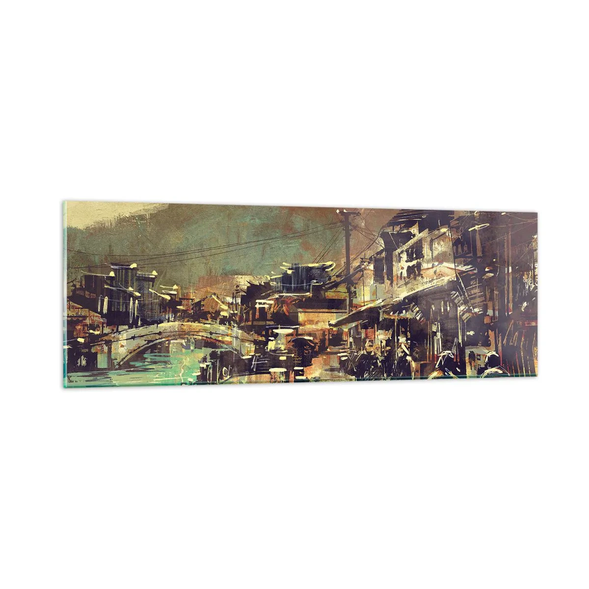 Glastavla - Bild på glas - Livet som gråskalans rikedom - 90x30 cm