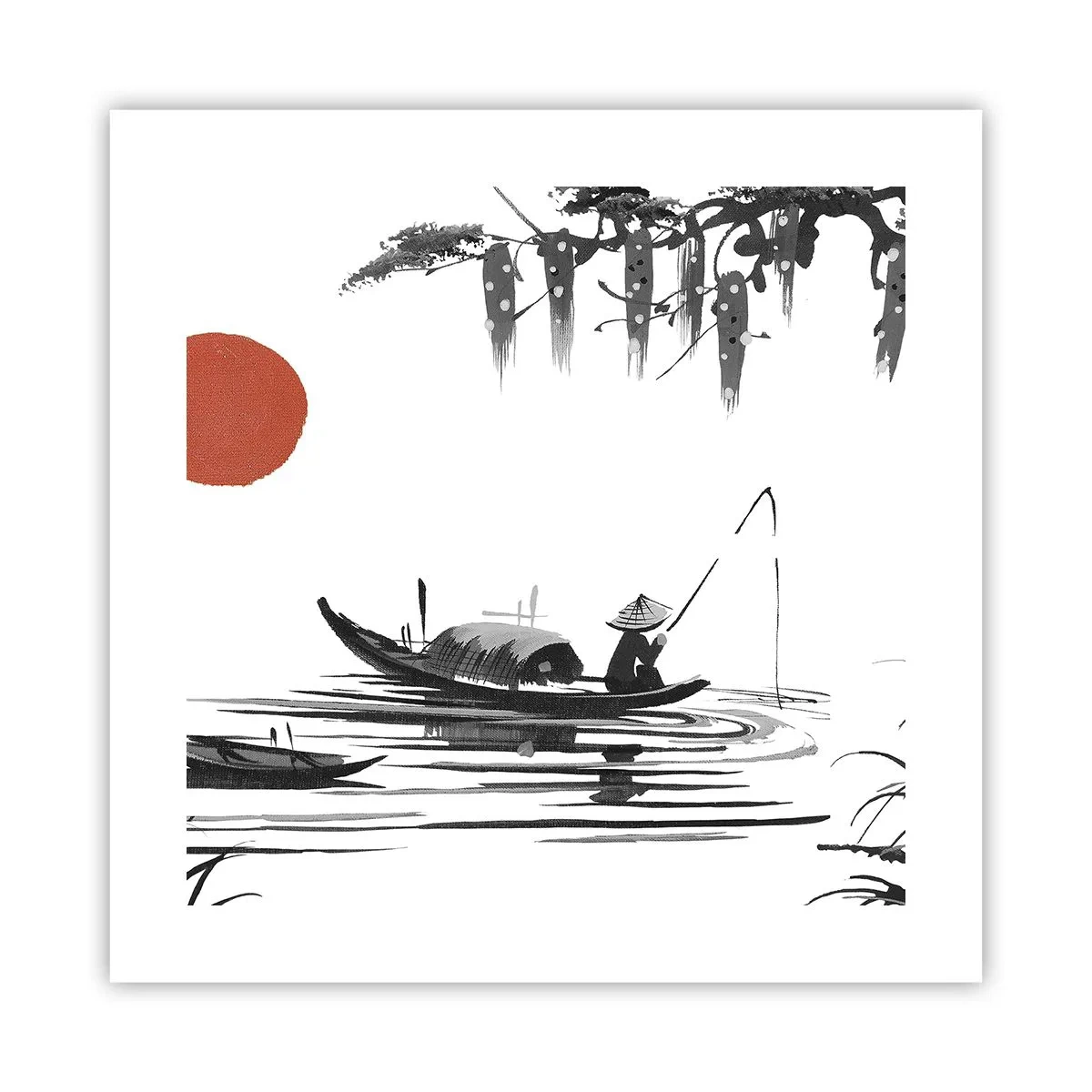 Affisch - Asiatisk eftermiddag - 40x40 cm