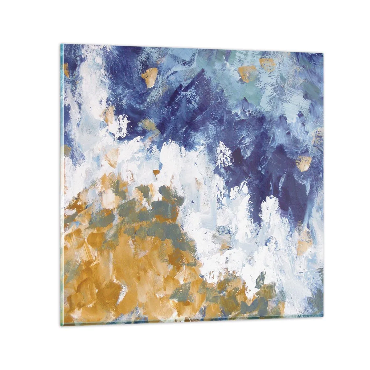 Glastavla - Bild på glas - Elementens dans - 60x60 cm