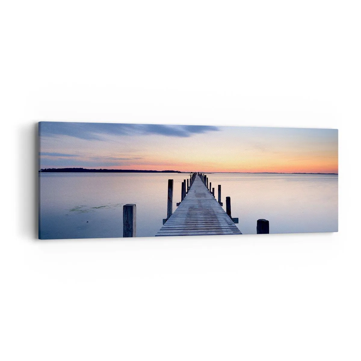 Canvastavla - Bild på duk - Klara solnedgångens ro - 90x30 cm