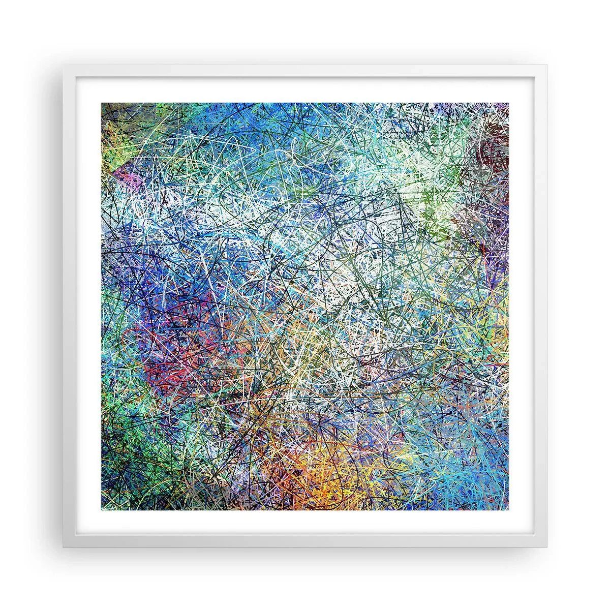 Affisch i vit ram - Det är inte så enkelt - 60x60 cm