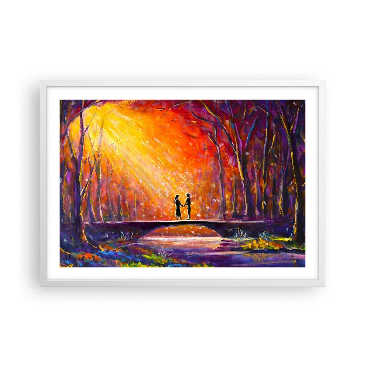 Affisch i vit ram - Himlen älskar också dem - 70x50 cm