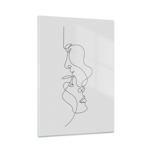 Glastavla - Bild på glas - Sentimentala lustens glöd - 50x70 cm