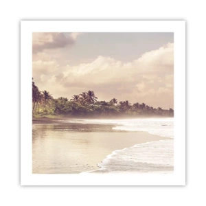 Affisch - Vågornas smekning - 50x50 cm