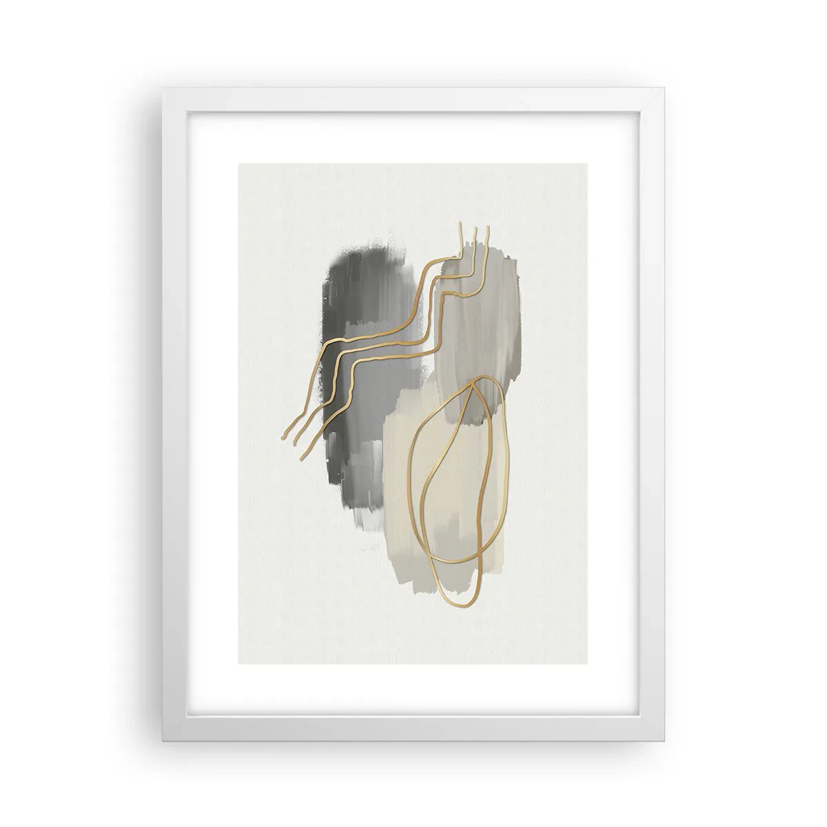Affisch i vit ram - Varaktighet och rörelse - 30x40 cm