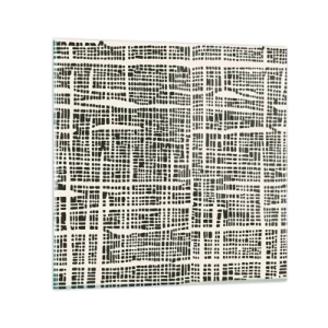 Glastavla - Bild på glas - Vävd komposition - 30x30 cm