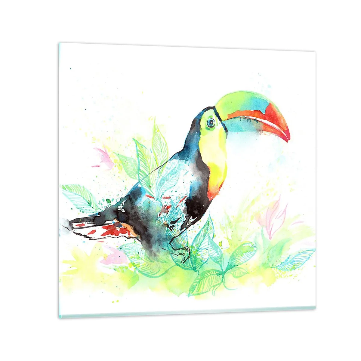 Glastavla - Bild på glas - Färgglad som Sydamerika - 30x30 cm