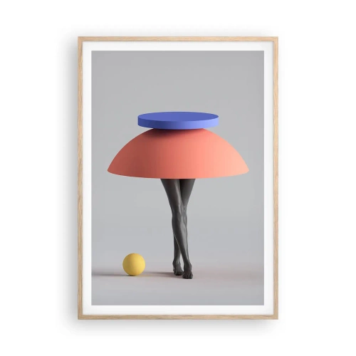 Affisch i ram av ljusek - Surrealistisk komposition - 70x100 cm
