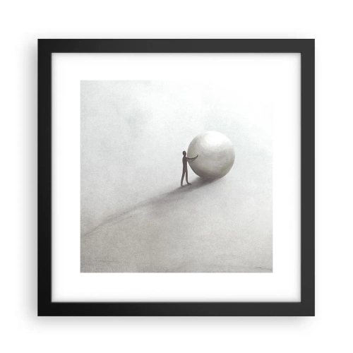 Affisch i svart ram - Livets spel - 30x30 cm