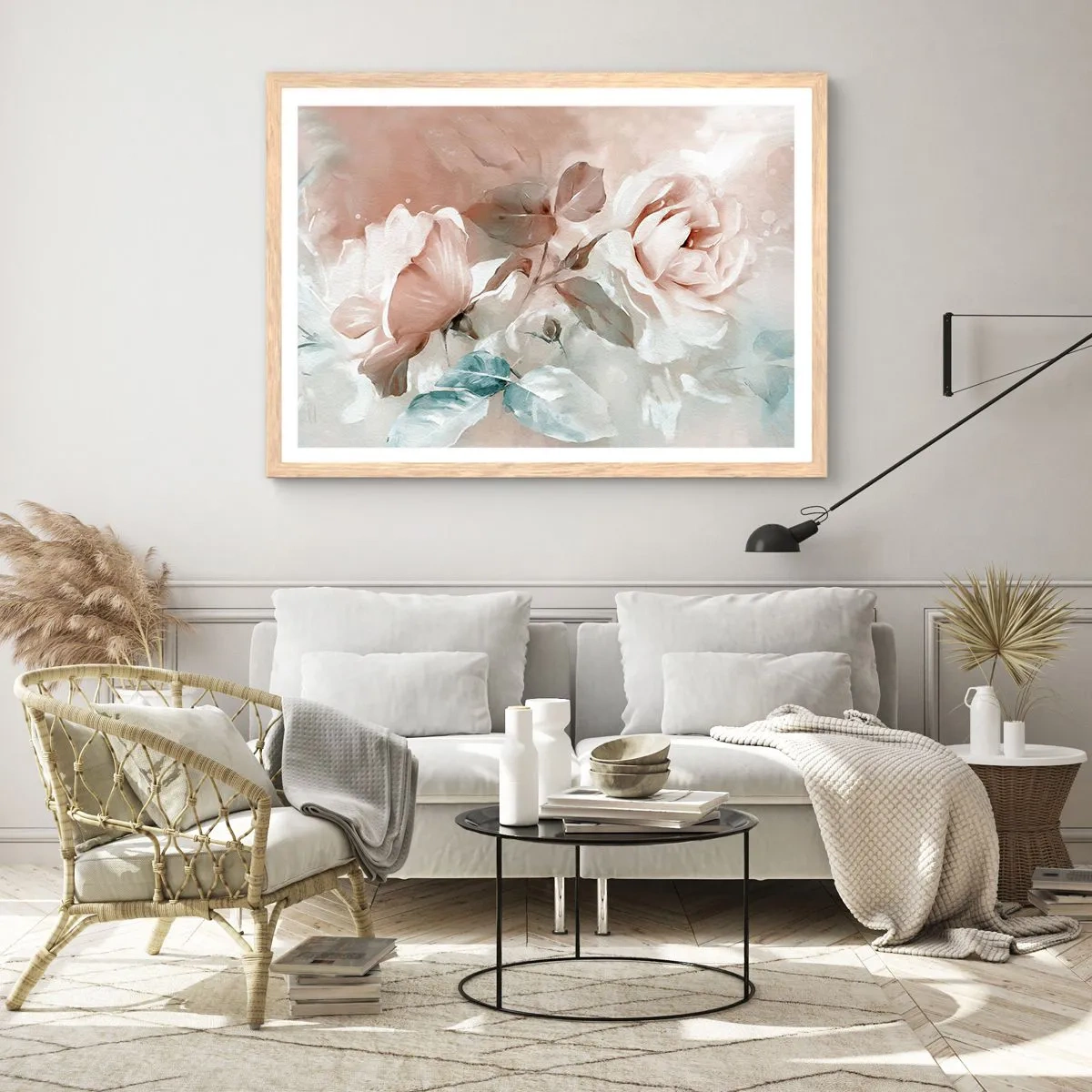 Affisch i ram av ljusek - Romantikens anda - 40x30 cm