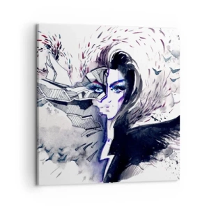 Canvastavla - Bild på duk - Demonisk och vacker - 50x50 cm