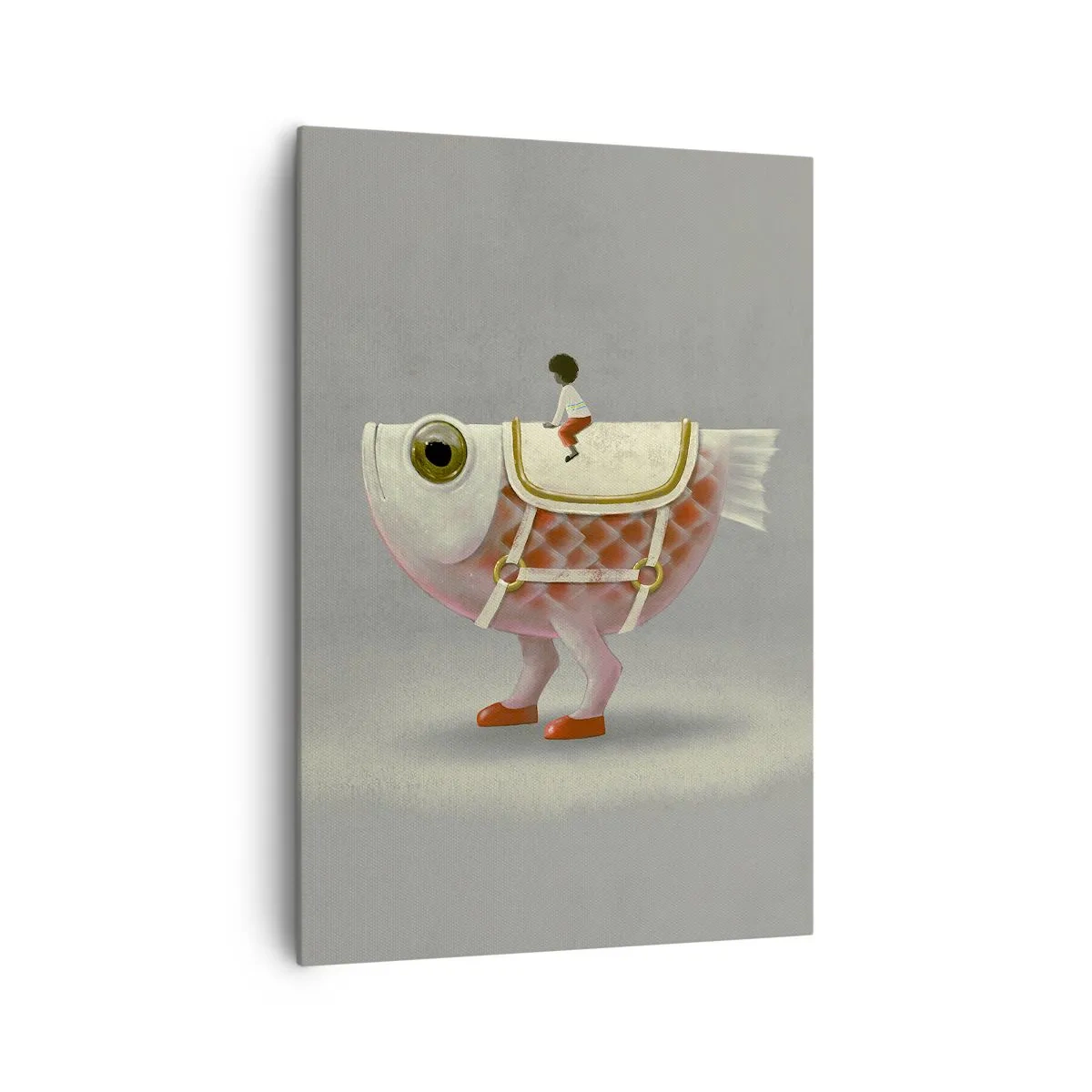 Canvastavla - Bild på duk - Fiskryttare - 70x100 cm