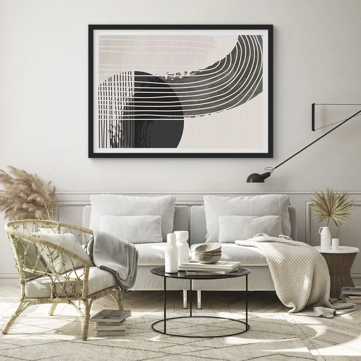 Affisch i svart ram - Dit och tillbaka - 91x61 cm