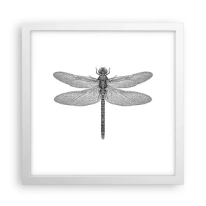 Affisch i vit ram - Precision i naturen - 30x30 cm