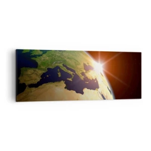 Canvastavla - Bild på duk - Soluppgång - 140x50 cm