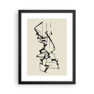 Affisch i svart ram - Kanske ett landskap - 30x40 cm