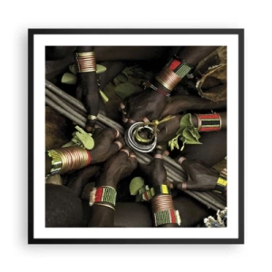 Affisch i svart ram - Vi är tillsammans - 60x60 cm