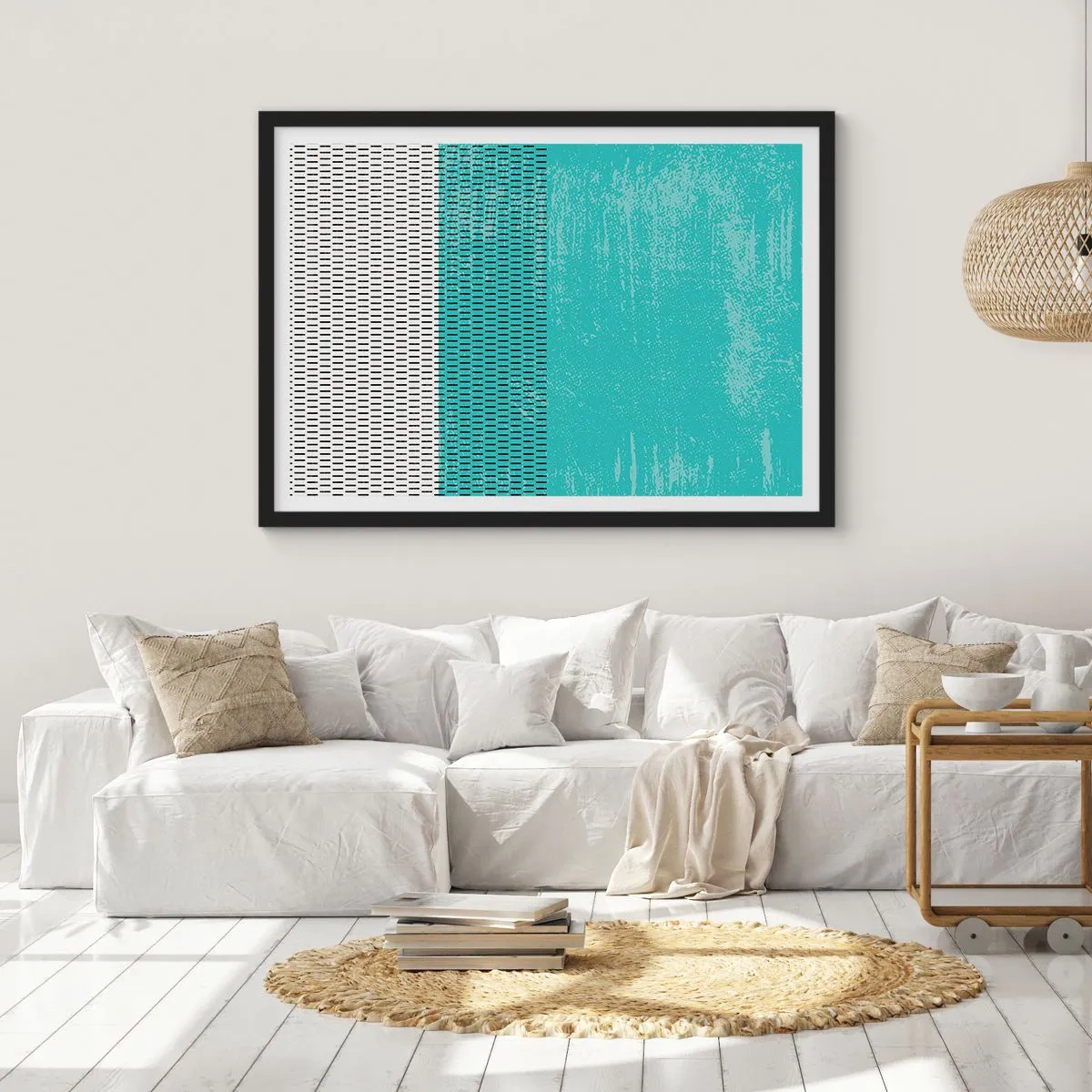 Affisch i svart ram - Balanserad komposition - 70x50 cm