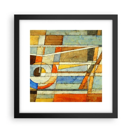 Affisch i svart ram - Kubismen på bygget - 30x30 cm