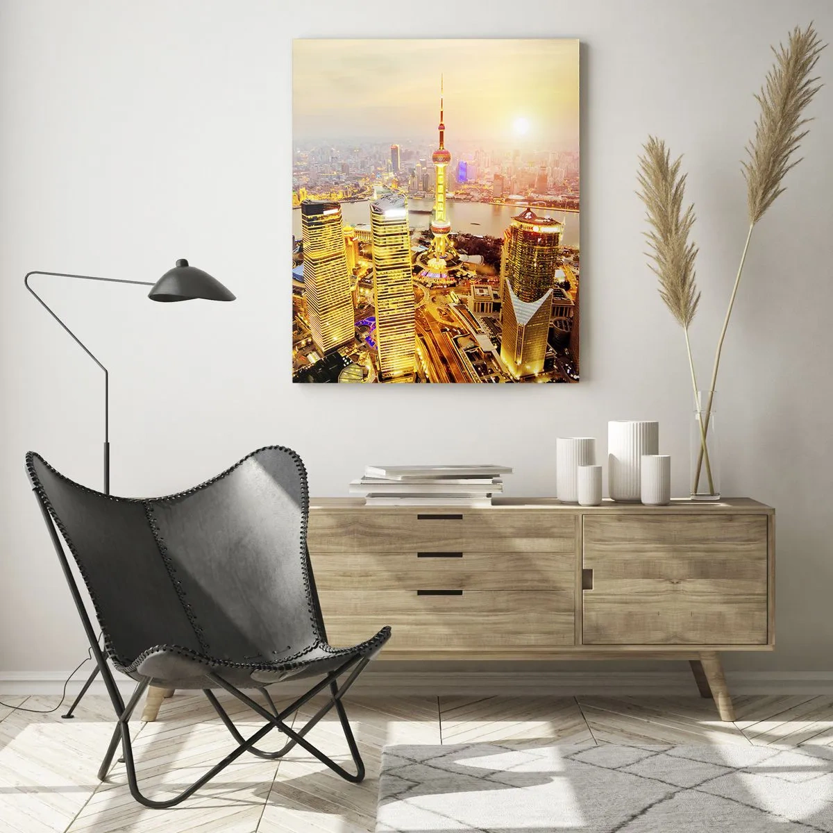 Glastavla - Bild på glas - Asiatisk dröm - 50x70 cm