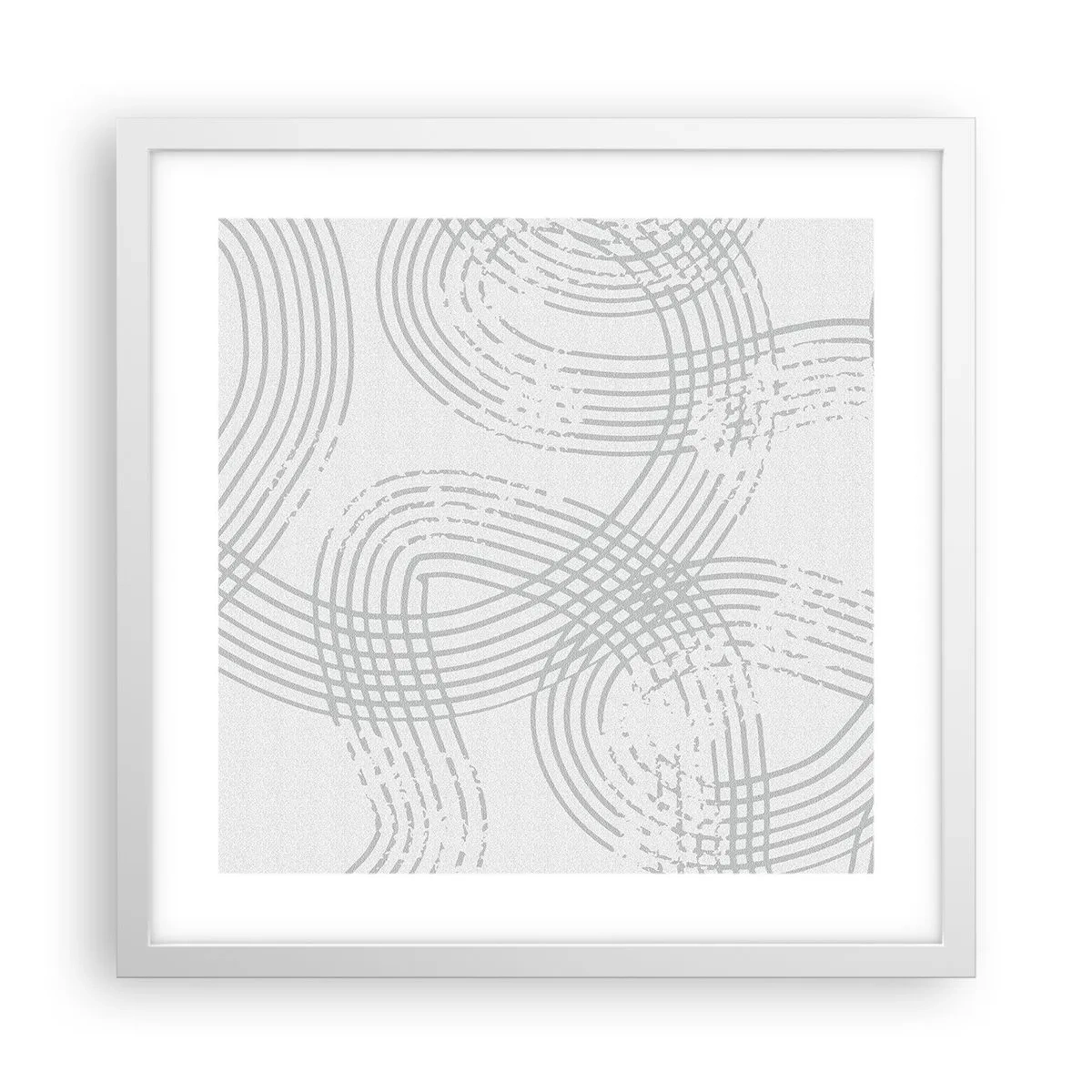 Affisch i vit ram - Det finns ingen rak väg - 40x40 cm