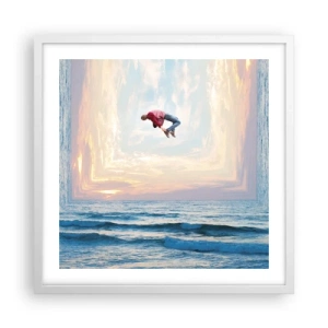 Affisch i vit ram - Till en annan dimension - 50x50 cm