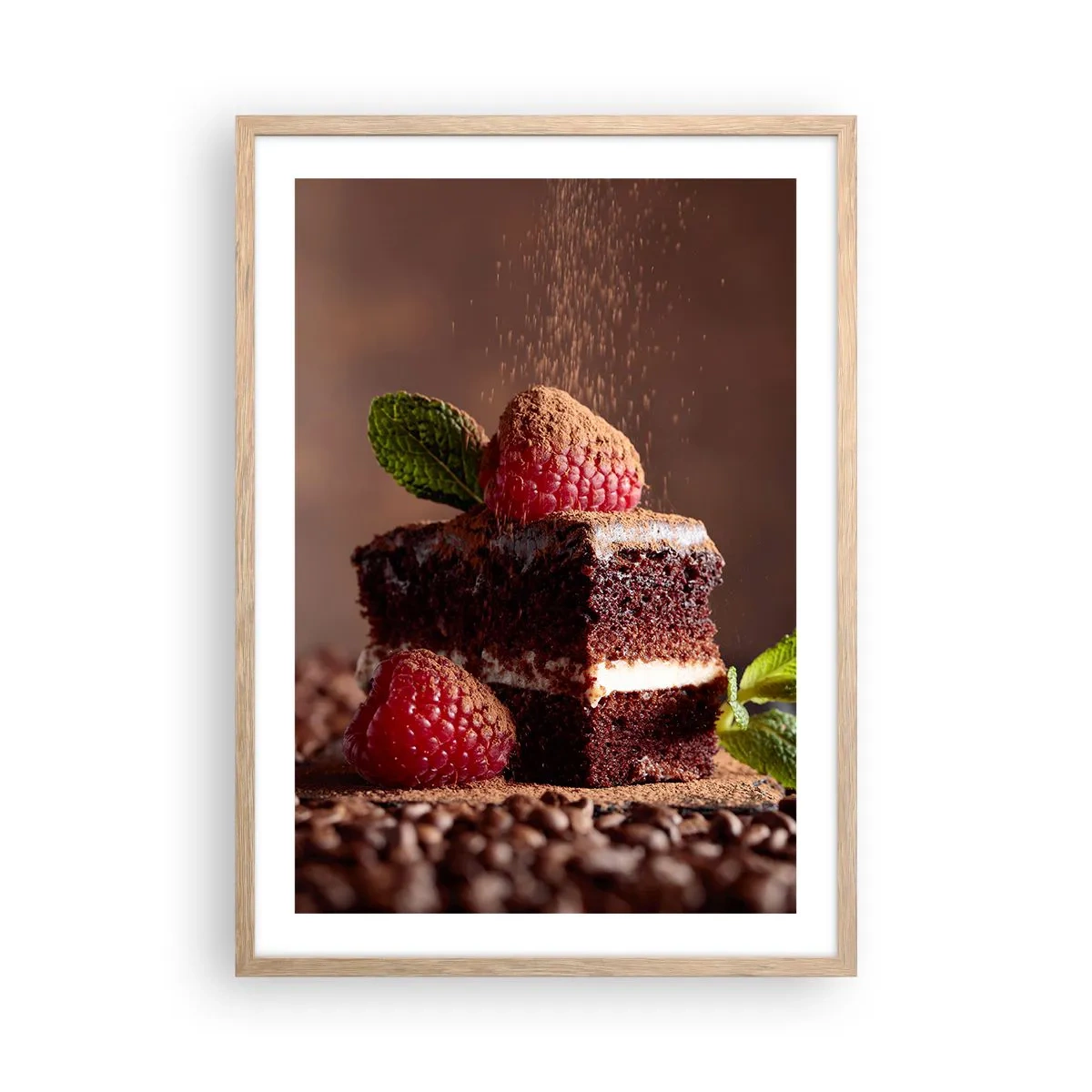 Affisch i ram av ljusek - Livet är ljuvt - 50x70 cm