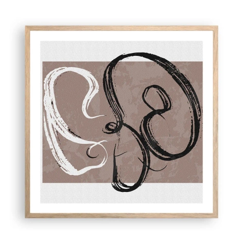 Affisch i ram av ljusek - Komposition - sökande efter fullständighet - 60x60 cm