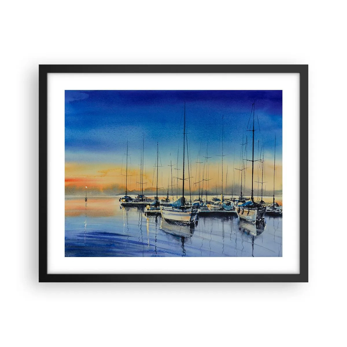 Affisch i svart ram - Slutet på en bra dag - 50x40 cm