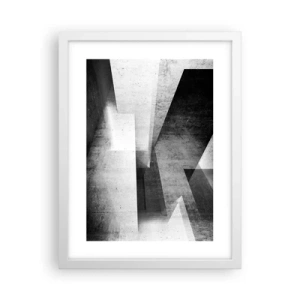 Affisch i vit ram - Rummets struktur - 30x40 cm