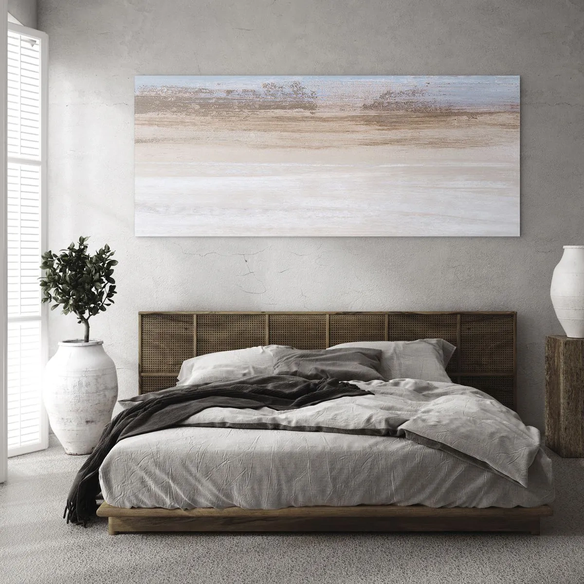 Glastavla - Bild på glas - Tvetydigt landskap - 100x40 cm