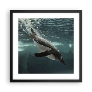 Affisch i svart ram - Välkommen till min värld - 40x40 cm