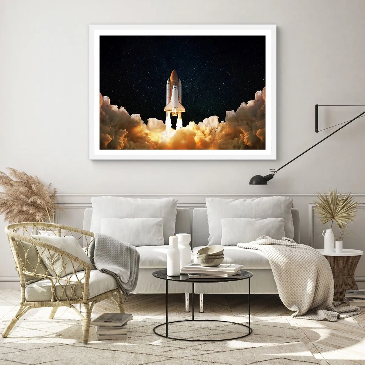 Affisch i vit ram - Ad astra! - 50x40 cm