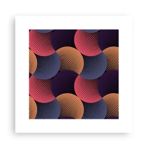 Affisch - I en cirkulär rytm - 30x30 cm