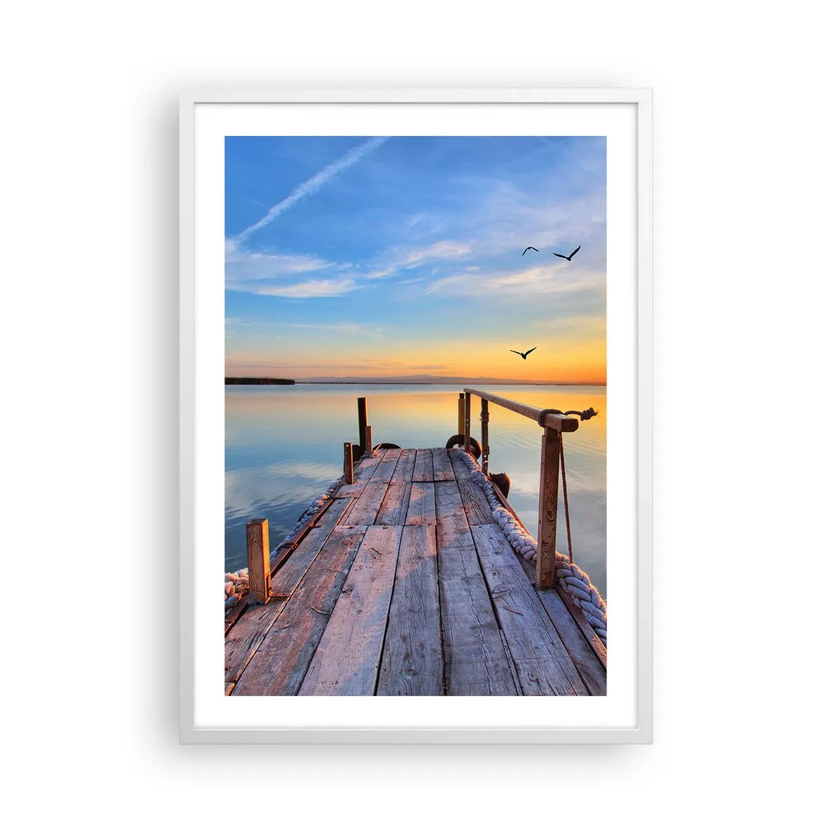 Affisch i vit ram - Gå mot solen - 50x70 cm