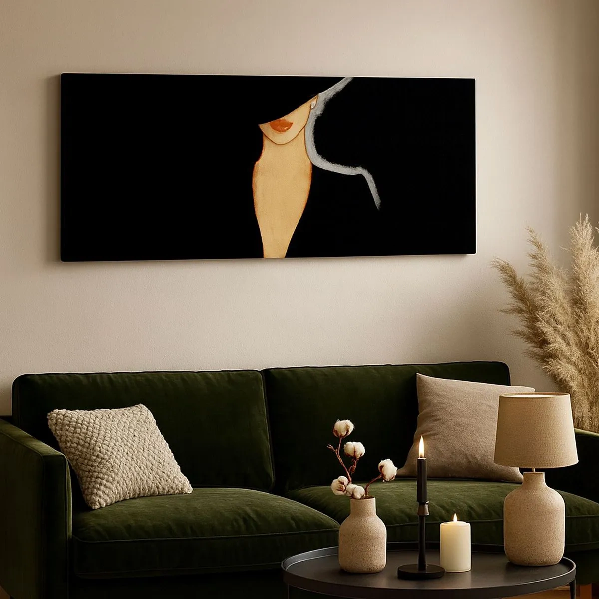 Canvastavla - Bild på duk - Elegans och stil - 100x40 cm