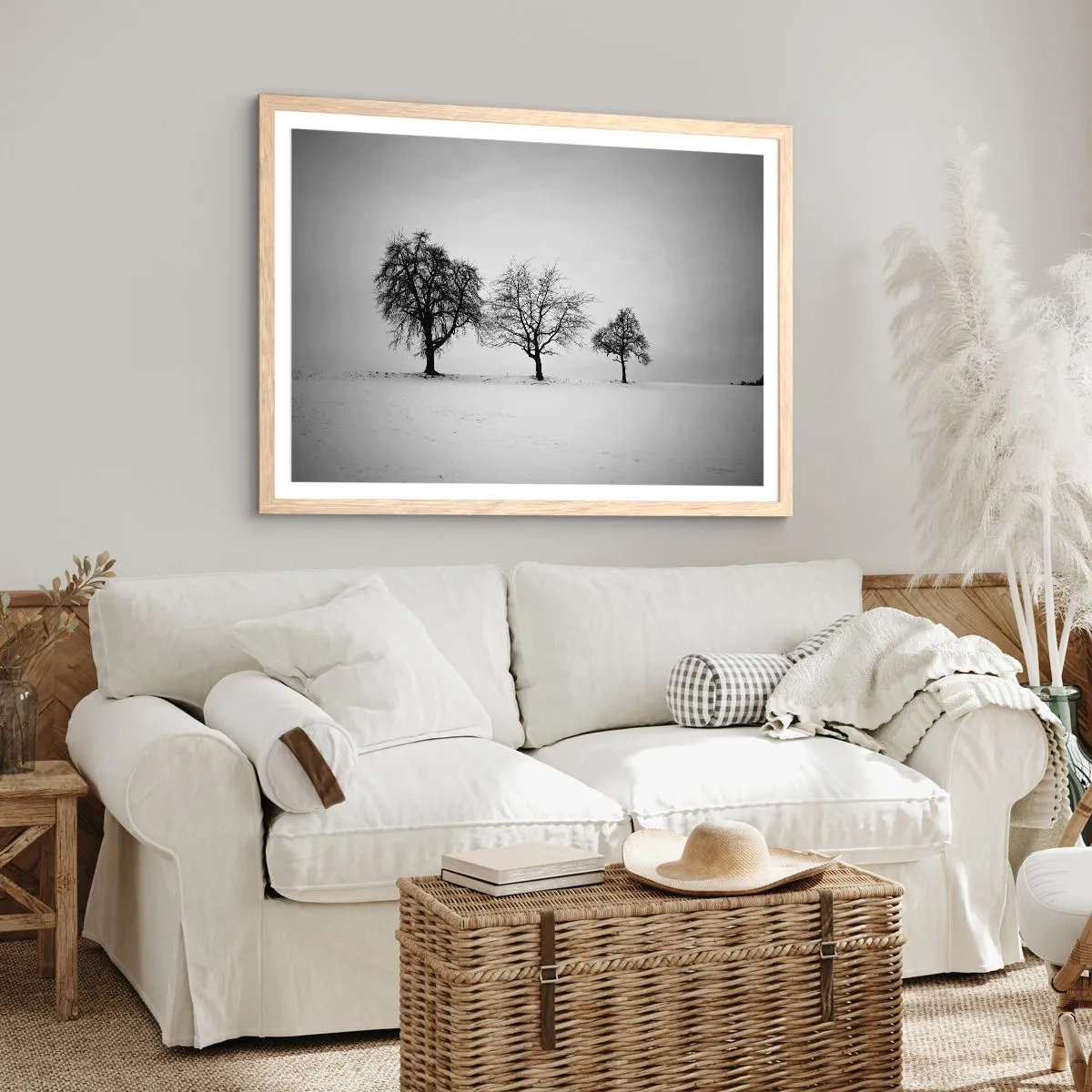 Affisch i ram av ljusek - Vad drömmer de om? - 100x70 cm