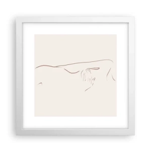 Affisch i vit ram - Begärans form - 30x30 cm