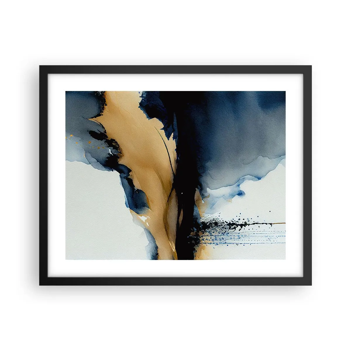 Affisch i svart ram - Bakom ridån - 50x40 cm