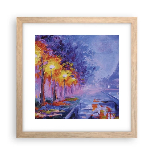 Affisch i ram av ljusek - Drömpromenad - 30x30 cm