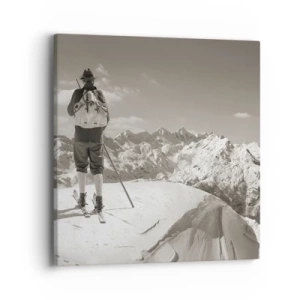 Canvastavla - Bild på duk - Och fjällen är samma - 40x40 cm