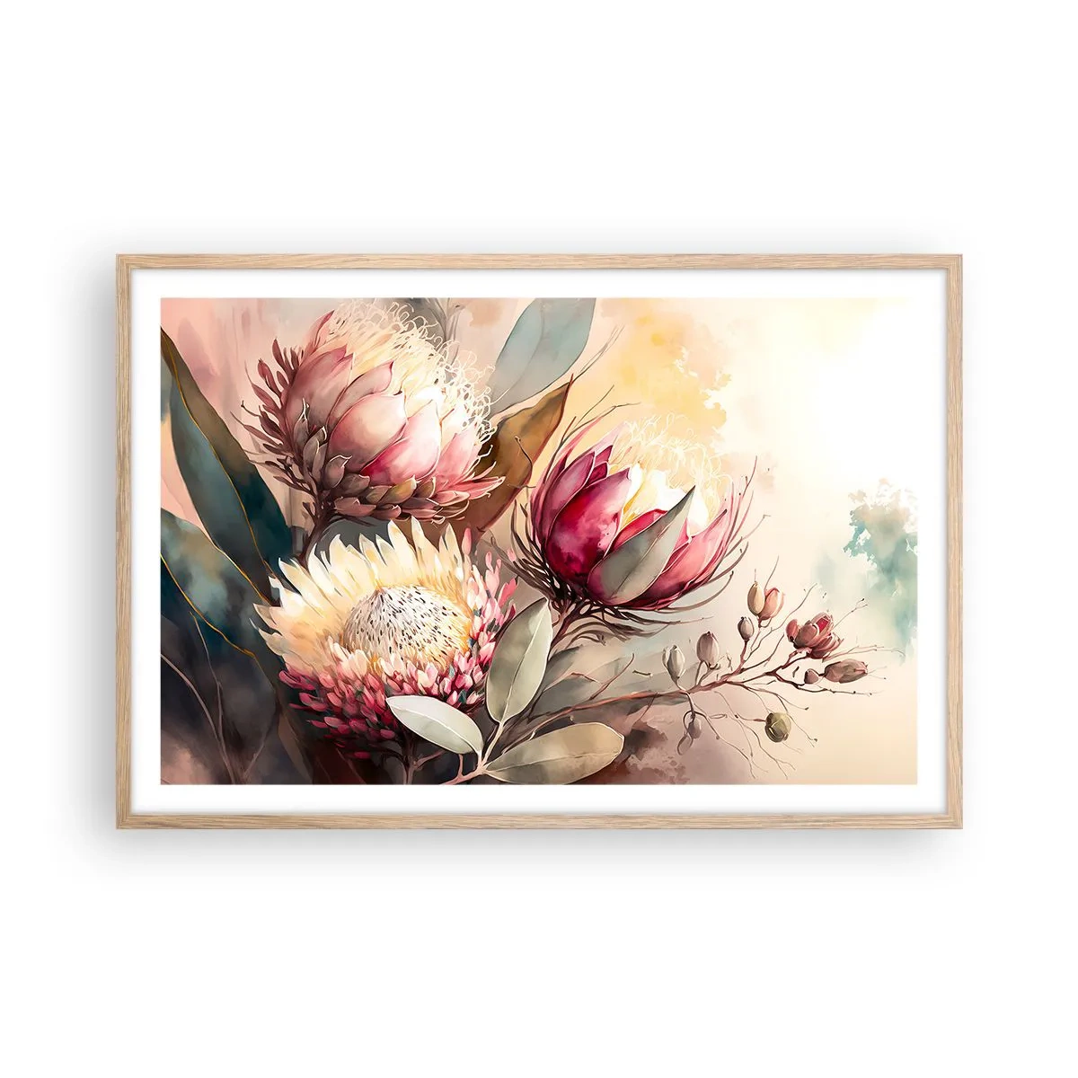 Affisch i ram av ljusek - Från profil och en face - 91x61 cm