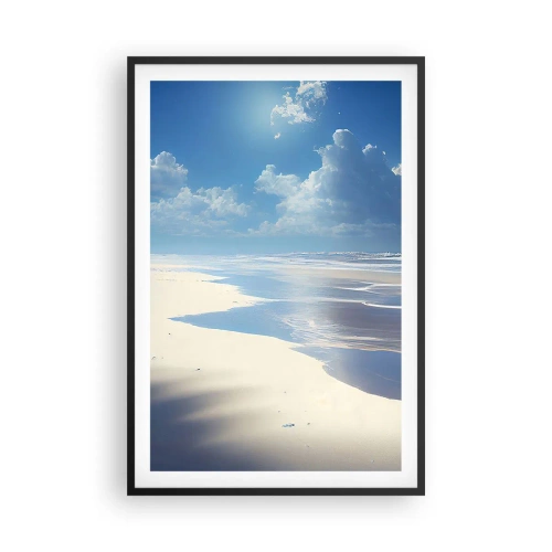 Affisch i svart ram - Semester i paradiset - 61x91 cm