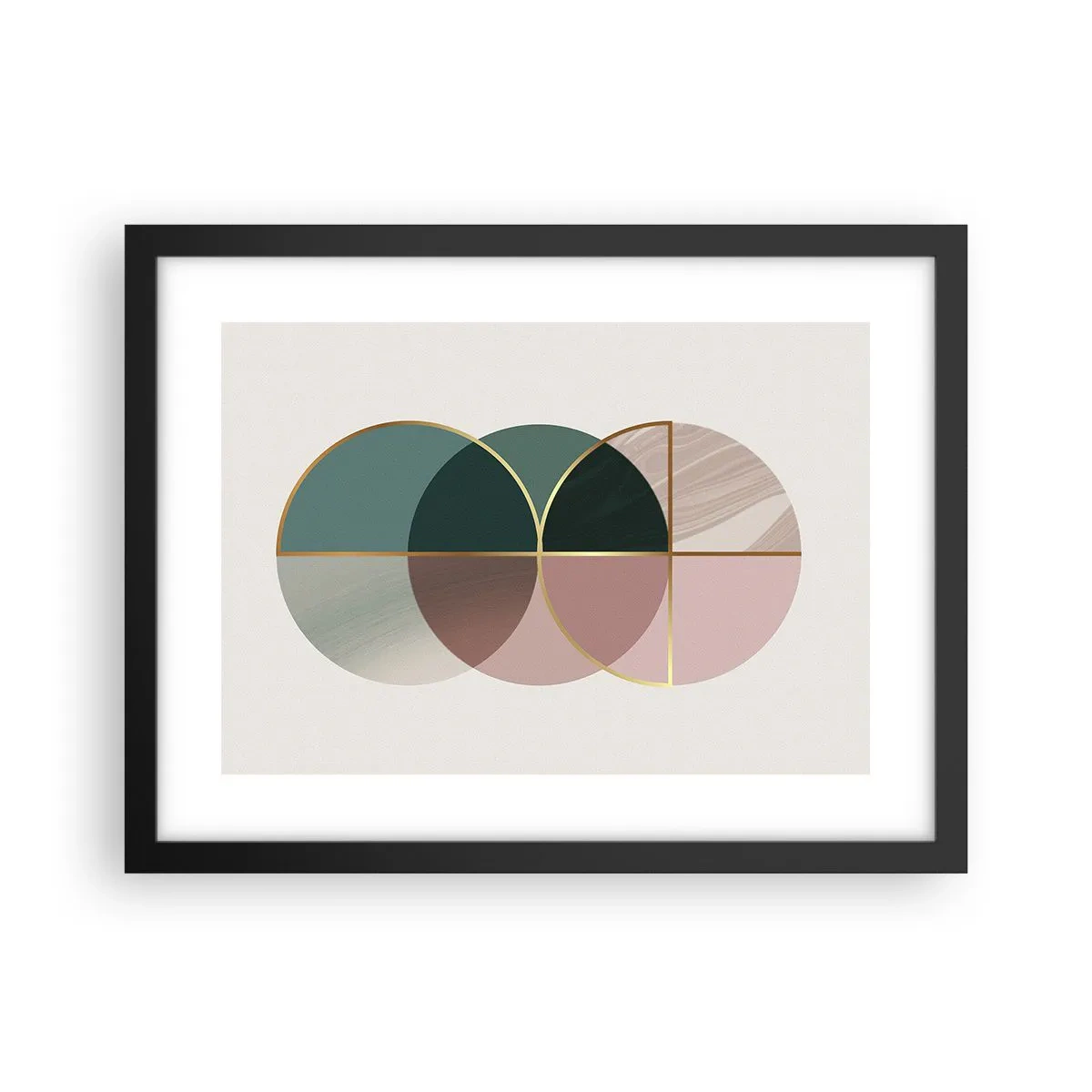 Affisch i svart ram - Hjul efter hjul... - 40x30 cm