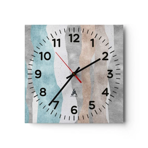 Väggklocka - Klocka på glas - Närhetsstudie - 40x40 cm